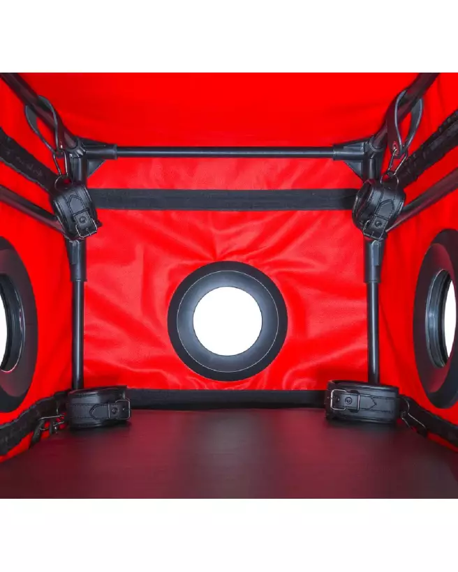 Niche Black&Red Secret Dome pour animaux, design moderne et élégant-5