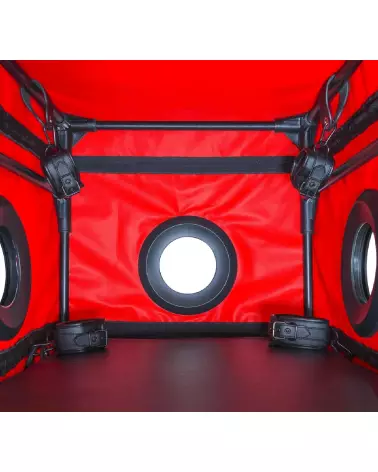 Niche Black&Red Secret Dome pour animaux, design moderne et élégant-5