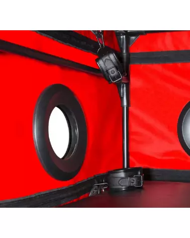 Niche Black&Red Secret Dome pour animaux, design moderne et élégant-6
