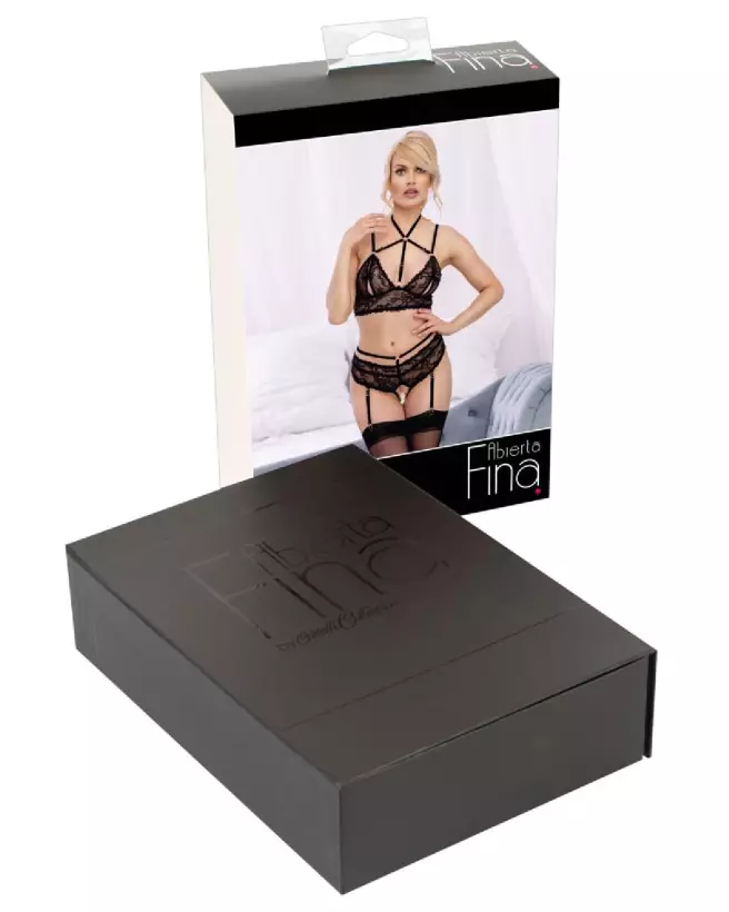 Ensemble Bra Set noir taille S par Abierta Fina, lingerie de luxe et confortable-7