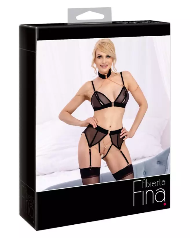 Photo de l'ensemble Bra Set Velvet XL d'Abierta Fina en velours-1