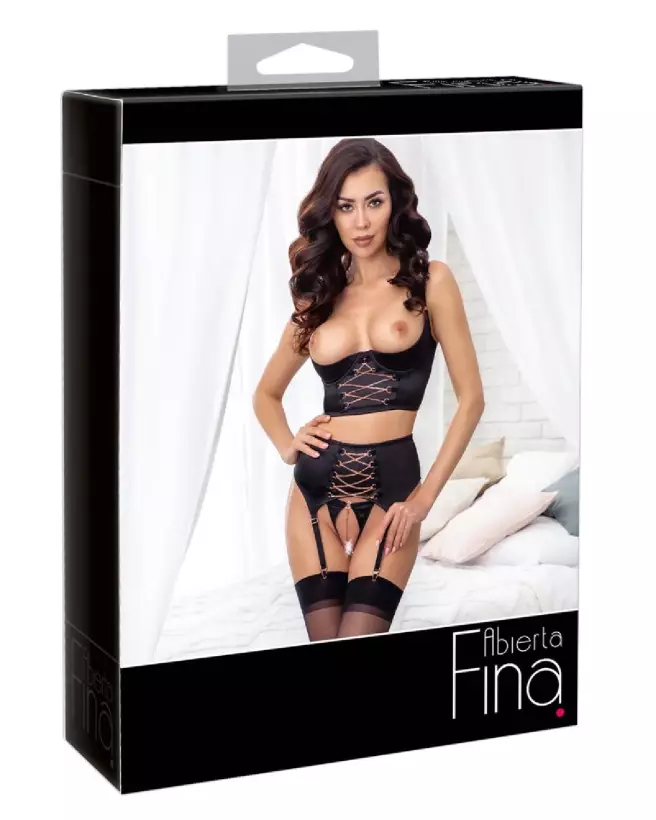 Image du Shelf Bra Set 75B/S par Abierta Fina, ensemble de lingerie élégant et sensuel-1