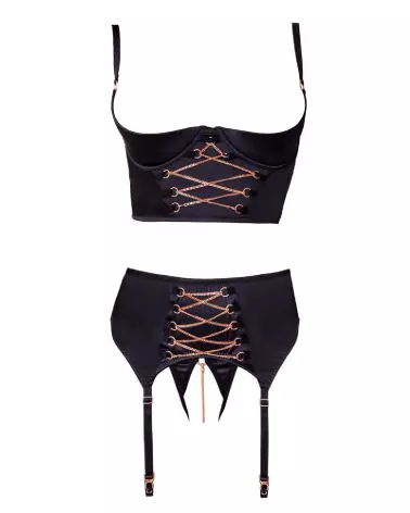 Image du Shelf Bra Set 75B/S par Abierta Fina, ensemble de lingerie élégant et sensuel-6