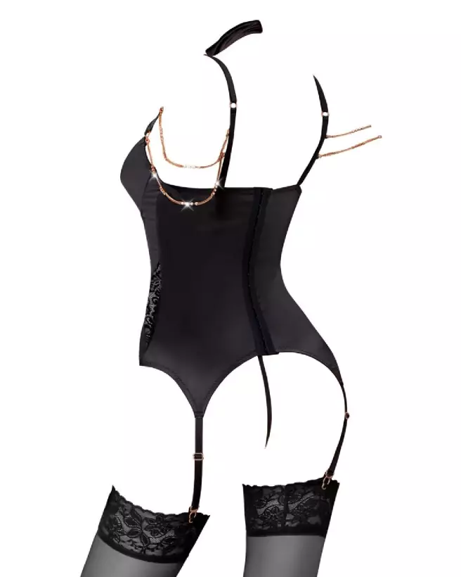Basque 80B/M Abierta Fina ensemble de lingerie féminine élégante et raffinée-7