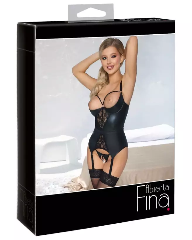 Suspender Shirt 75B/S Abierta Fina ensemble de lingerie élégant-1