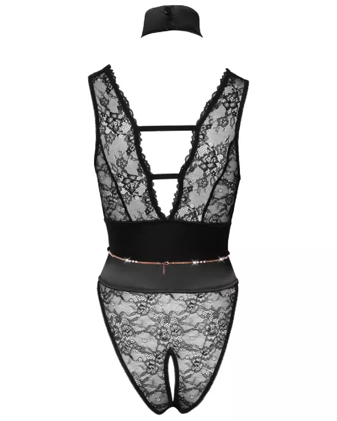 Body Rhinestones M Abierta Fina en strass pour une allure élégante et séduisante-7