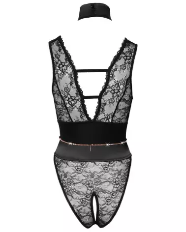 Image du Body Rhinestones L par Abierta Fina, lingerie luxueuse et scintillante-7