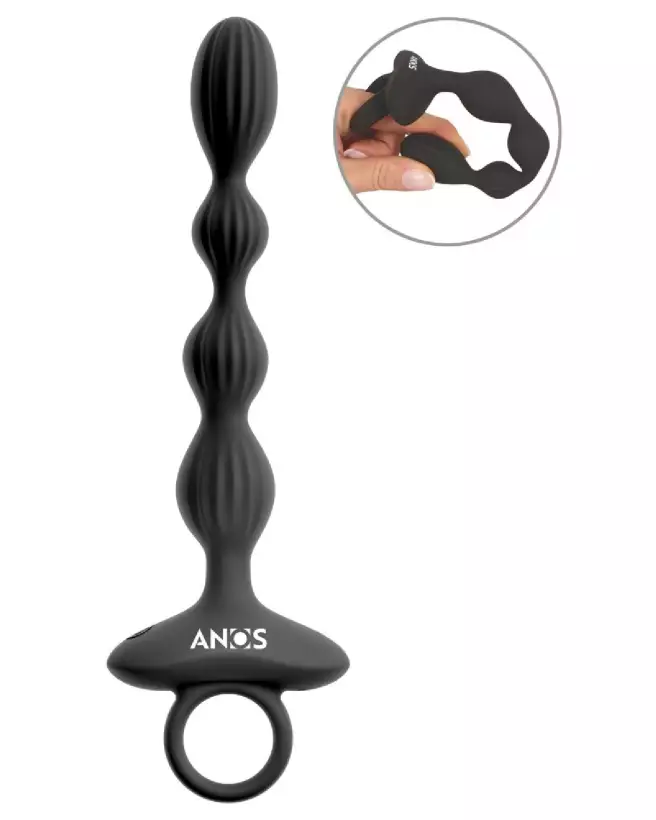 Image du chapelet anal flexible TESTER par ANOS, perles anales pour stimulation-1