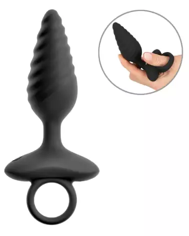 Plug Anal Twisted ANOS en silicone flexible, design torsadé pour plaisir accru-2
