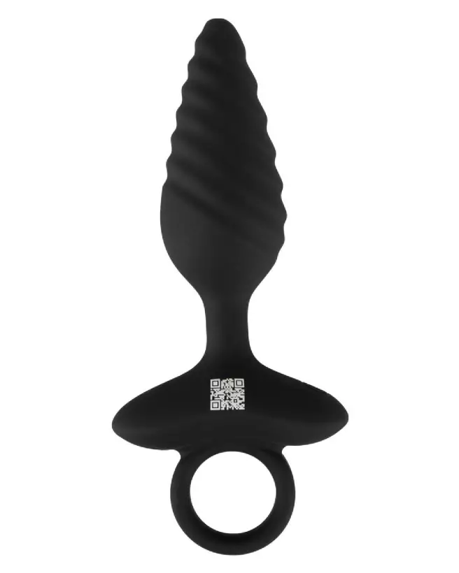 Plug Anal Twisted ANOS en silicone flexible, design torsadé pour plaisir accru-4