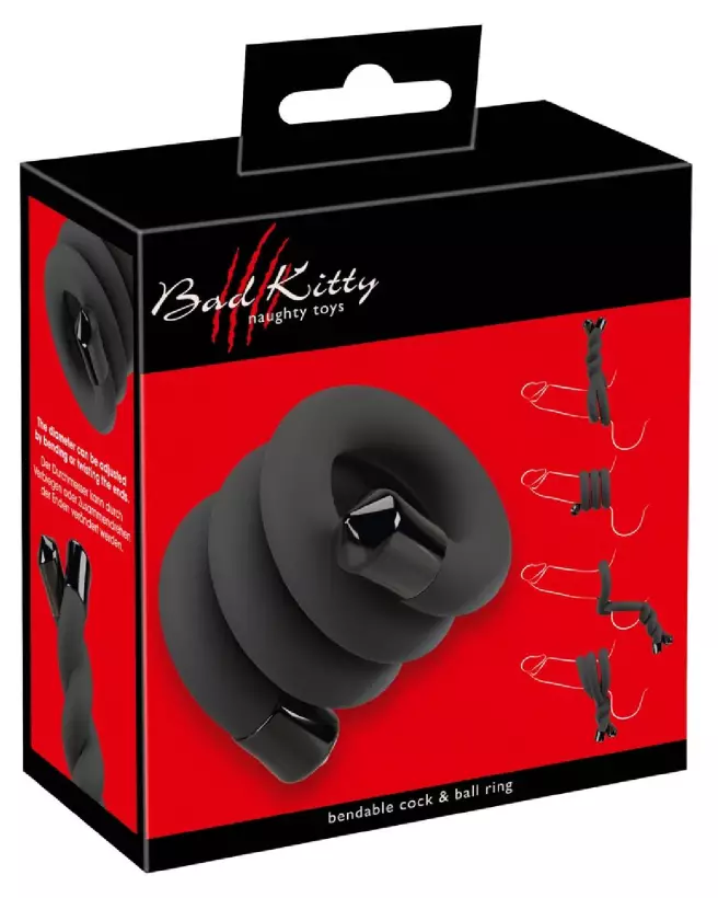 Image de l'anneau pénien BK bendable cock & ball ring de Bad Kitty pour endurance et plaisir-1