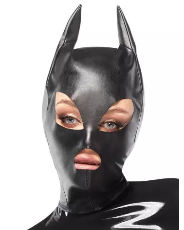 Masque de tête Bad Kitty en latex pour jeux de rôle et soirées costumées-2