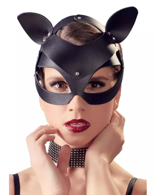 Masque Bad Kitty avec strass pour jeux de rôle et soirées costumées-2