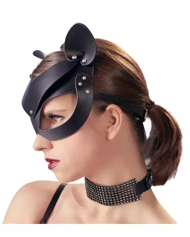 Masque Bad Kitty avec strass pour jeux de rôle et soirées costumées-4
