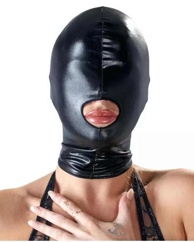 Masque tête noir Bad Kitty pour jeux de rôle et soirées à thème-2