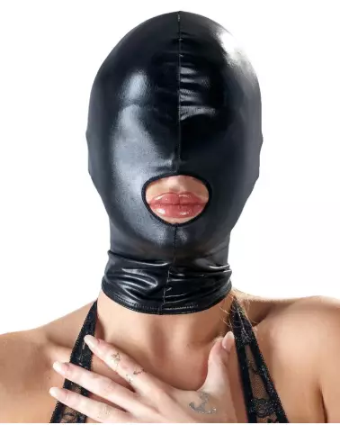 Masque tête noir Bad Kitty pour jeux de rôle et soirées à thème-2