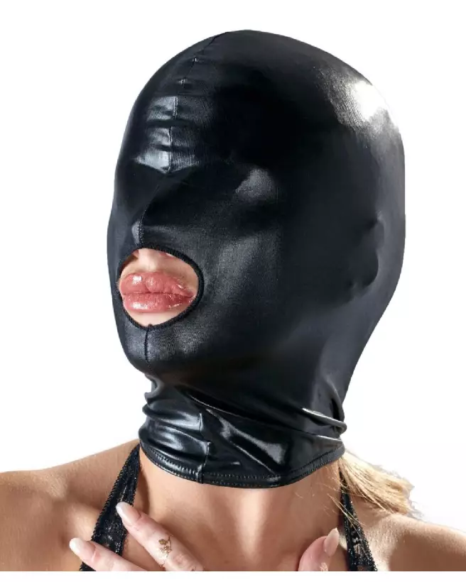 Masque tête noir Bad Kitty pour jeux de rôle et soirées à thème-3