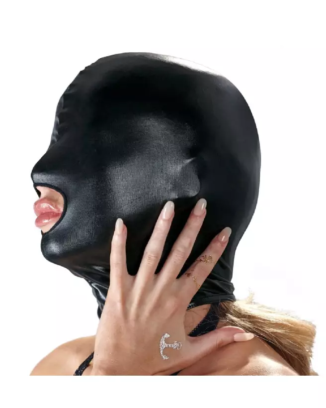 Masque tête noir Bad Kitty pour jeux de rôle et soirées à thème-4