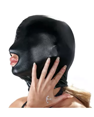 Masque tête noir Bad Kitty pour jeux de rôle et soirées à thème-4