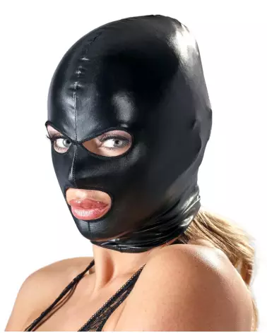 Masque noir Bad Kitty élégant pour soirées thématiques et jeux de rôle-2