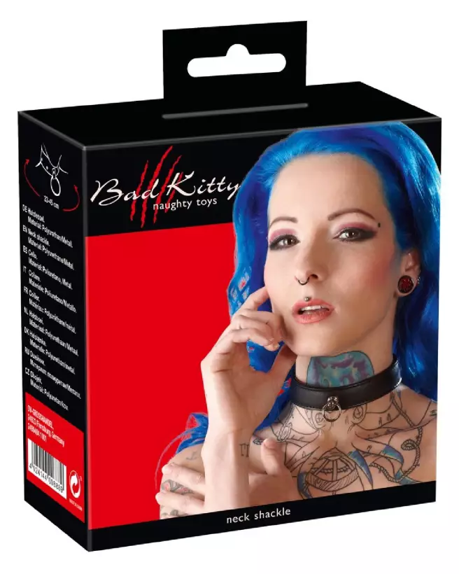 Collier de bondage noir BK par Bad Kitty pour jeux de soumission et BDSM-1