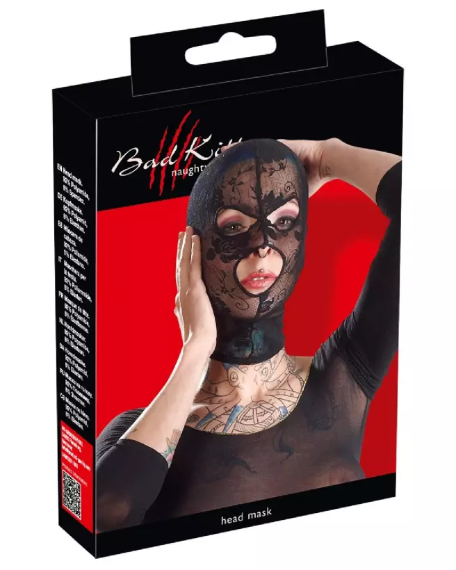 Masque noir Bad Kitty élégant et confortable pour soirées thématiques-1