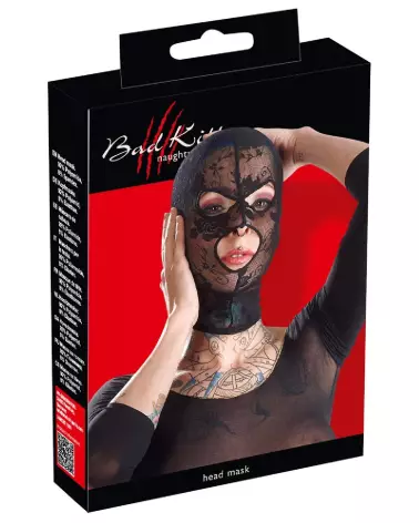 Masque noir Bad Kitty élégant et confortable pour soirées thématiques-1