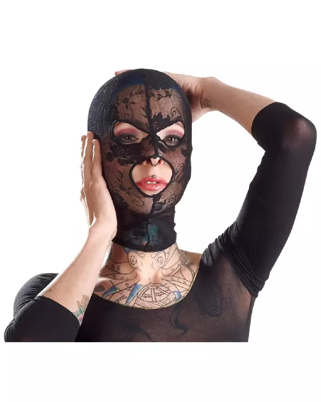 Masque noir Bad Kitty élégant et confortable pour soirées thématiques-4