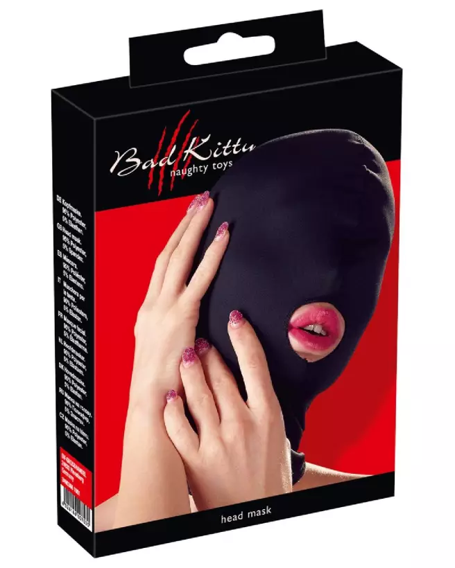 Image du masque bouche noir BK de Bad Kitty, idéal pour jeux de rôle et style mystérieux-1