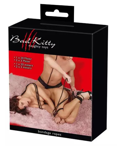 Bondage Ropes Black de Bad Kitty pour Bodystocking-4