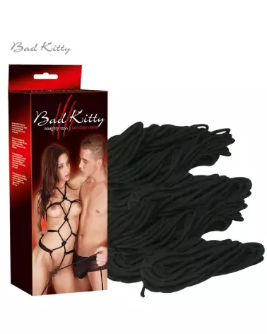 Bondage Ropes Black de Bad Kitty pour Bodystocking-5