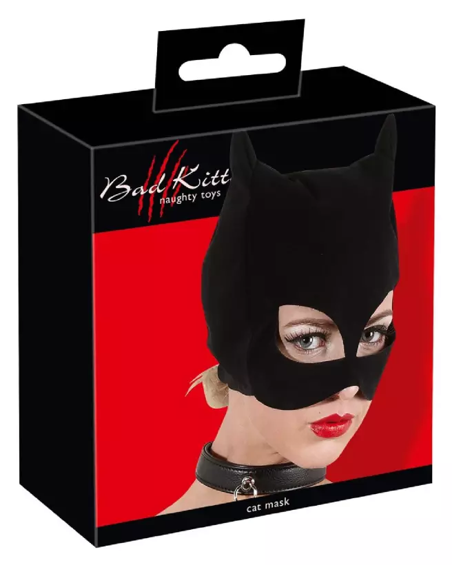 Masque de chat noir Bad Kitty pour jeux de rôle et soirées costumées-1