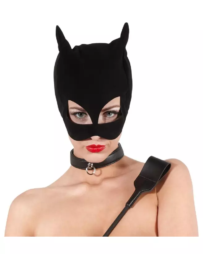 Masque de chat noir Bad Kitty pour jeux de rôle et soirées costumées-4