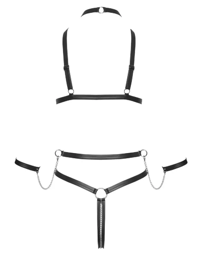 Harnais Bad Kitty Strap Body L en action, tenue érotique séduisante-6