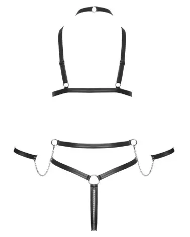 Harnais Bad Kitty Strap Body L en action, tenue érotique séduisante-6