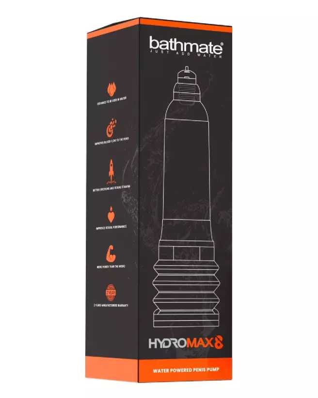 Image de la pompe à pénis Bathmate Hydromax8 Clear pour l'augmentation de taille et performance-1