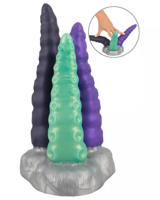 Image du Beasty Cocks Triple Tentacle, sextoy créatif à trois tentacules-2