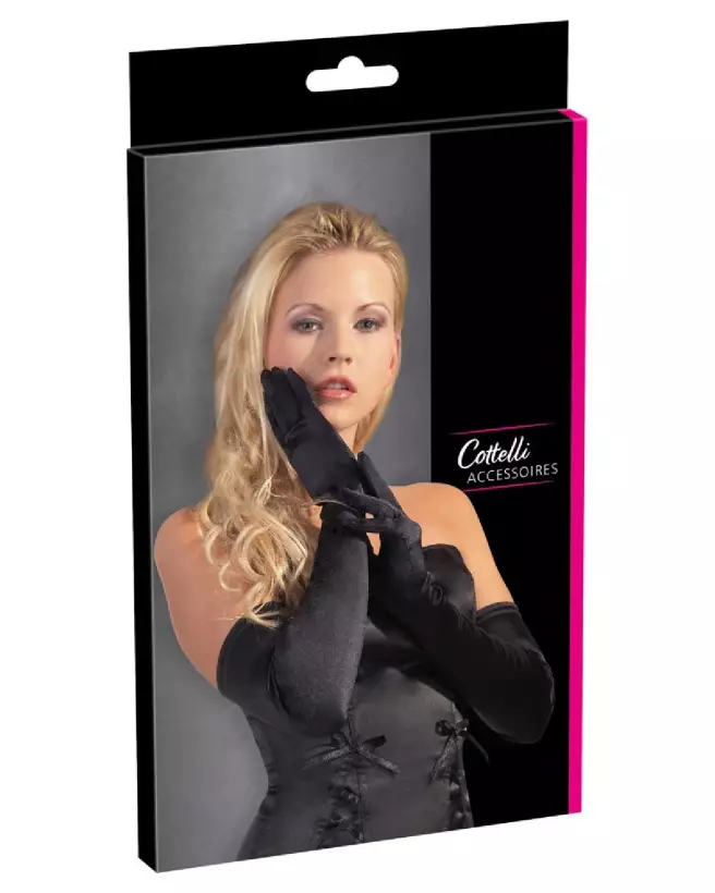 Gants noirs élégants Cottelli ACCESSOIRES tailles S à L-1