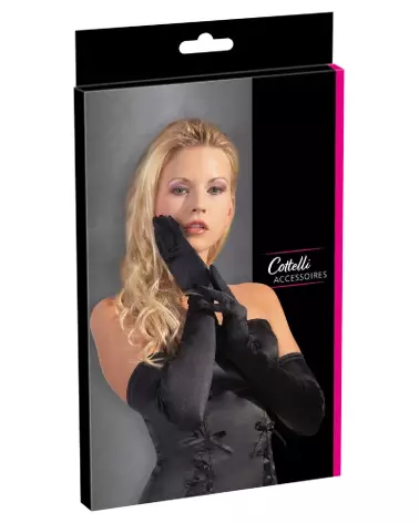 Gants noirs élégants Cottelli ACCESSOIRES tailles S à L-1
