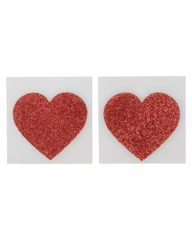 Cache-tétons en forme de coeur Cottelli Accessoires, stickers intimes et séduisants-2
