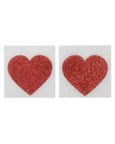 Cache-tétons en forme de coeur Cottelli Accessoires, stickers intimes et séduisants-2