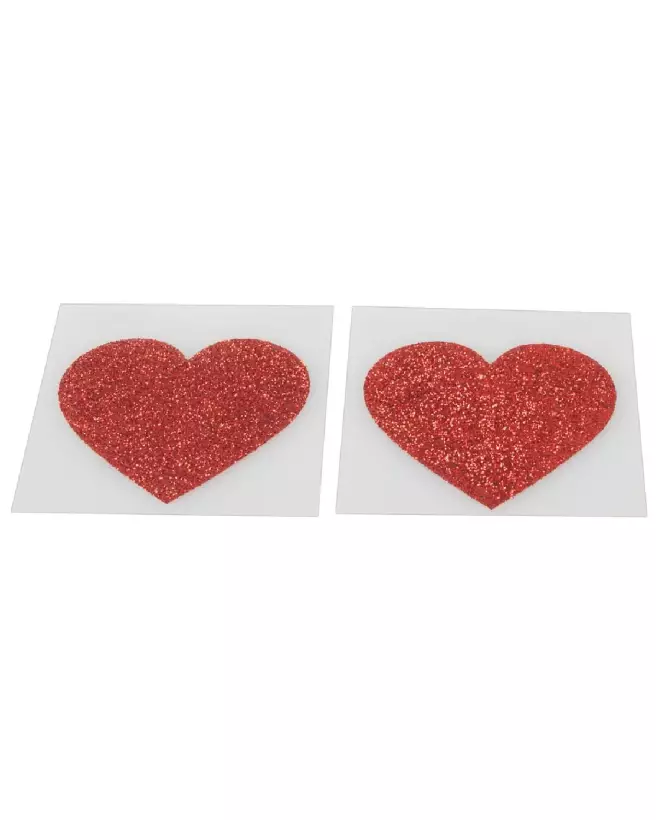 Cache-tétons en forme de coeur Cottelli Accessoires, stickers intimes et séduisants-3