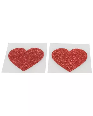Cache-tétons en forme de coeur Cottelli Accessoires, stickers intimes et séduisants-3