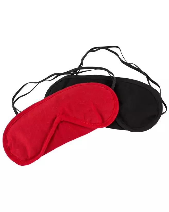 Pack de deux bandeaux Cottelli ACCESSOIRES rouge et bleu pour masques et jeux de rôles-2