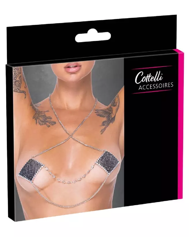 Nipple Jewellery Silver Chain de Cottelli, Cache-tétons élégant en argent-1