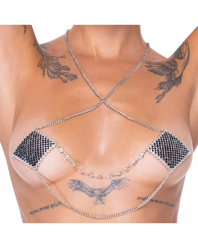Nipple Jewellery Silver Chain de Cottelli, Cache-tétons élégant en argent-5