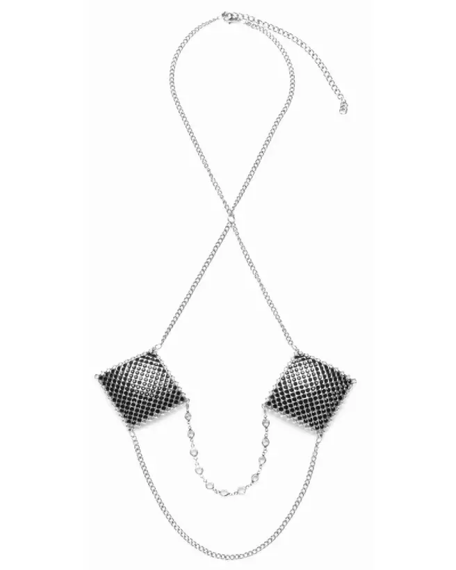Nipple Jewellery Silver Chain de Cottelli, Cache-tétons élégant en argent-6