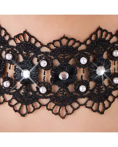 Collier Choker Cottelli brodé avec strass pour animaux-6