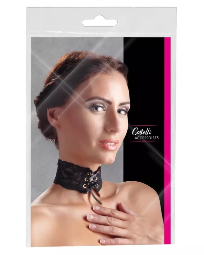 Image du Choker Lace Cottelli ACCESSOIRES en dentelle élégante pour style sophistiqué-1