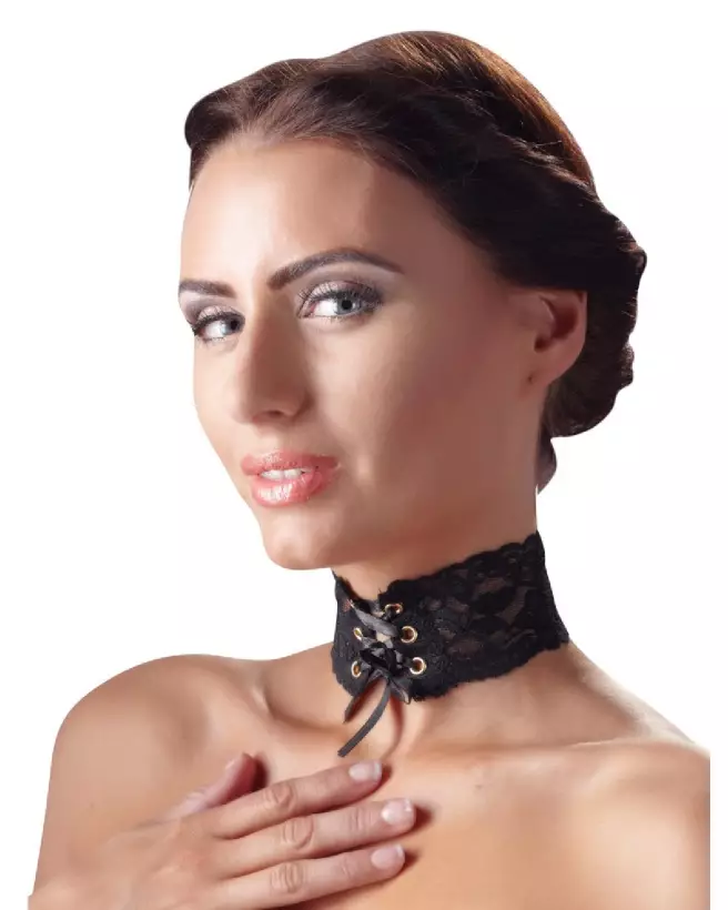 Image du Choker Lace Cottelli ACCESSOIRES en dentelle élégante pour style sophistiqué-2